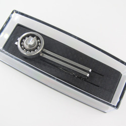 Rotating bearing tie clip white 第2張的照片