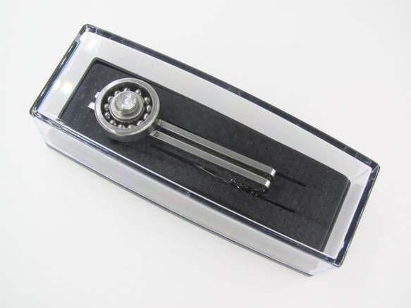 Rotating bearing tie clip white 第2張的照片