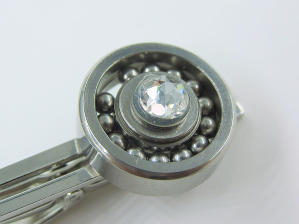 Rotating bearing tie clip white 第4張的照片