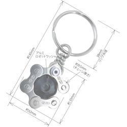 Black Bike Bicycle Chain Hexagon-Shape Keychain 第4張的照片