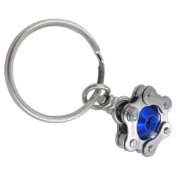 Blue Bike Bicycle Chain Hexagon-Shape Keychain 第5張的照片