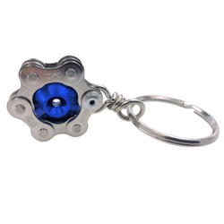 Blue Bike Bicycle Chain Hexagon-Shape Keychain 第6張的照片