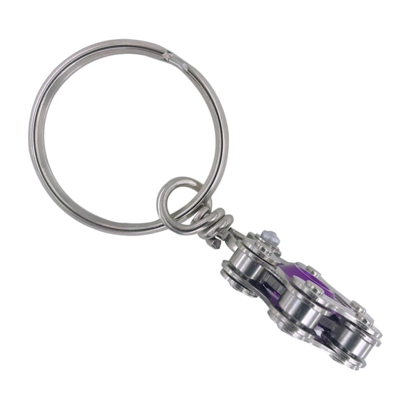 Purple Bike Bicycle Chain Hexagon-Shape Keychain 第7張的照片