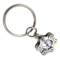 Silver Bike Bicycle Chain Hexagon-Shape Keychain 第5張的照片