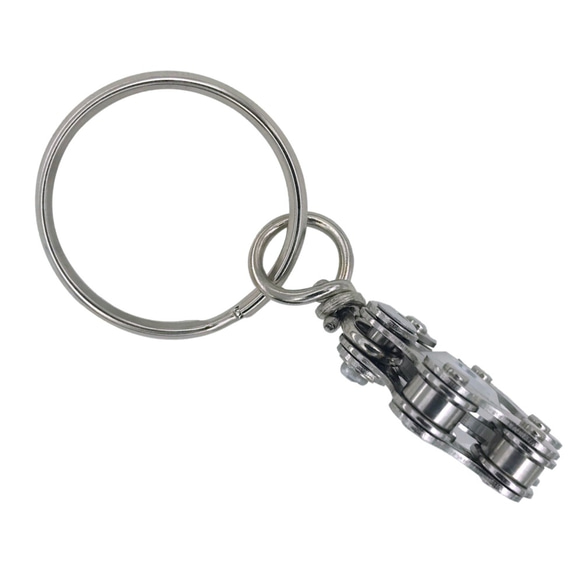 Silver Bike Bicycle Chain Hexagon-Shape Keychain 第7張的照片