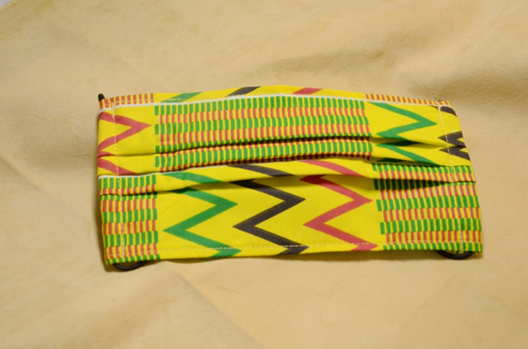 非洲花布口罩套-檸檬肯特 第2張的照片