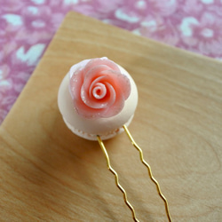 玫瑰花馬卡龍書籤 黏土仿真甜點 第3張的照片