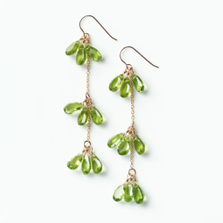 OUTLET☆14KGF pierced earring with Peridot. 第1張的照片