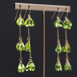 OUTLET☆14KGF pierced earring with Peridot. 第5張的照片