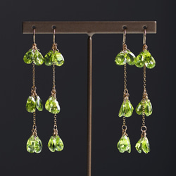 OUTLET☆14KGF pierced earring with Peridot. 第8張的照片