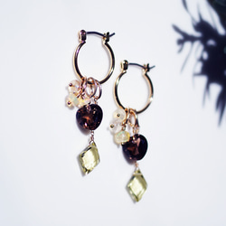 Titan Pierced earring with Opal and Lemon quartz 第6張的照片
