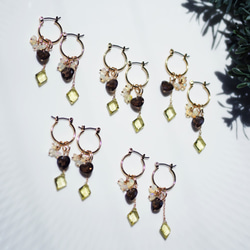 Titan Pierced earring with Opal and Lemon quartz 第10張的照片