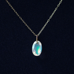 K10 40cm Necklace with Opal 第1張的照片