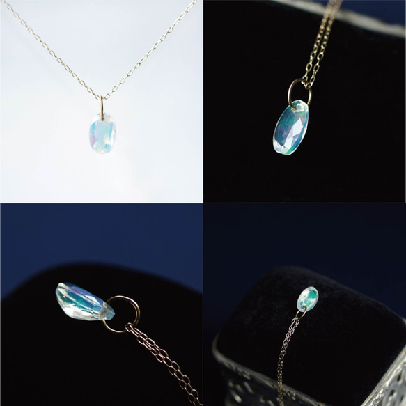 K10 40cm Necklace with Opal 第4張的照片