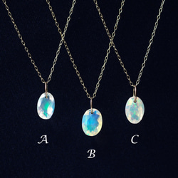K10 40cm Necklace with Opal 第5張的照片
