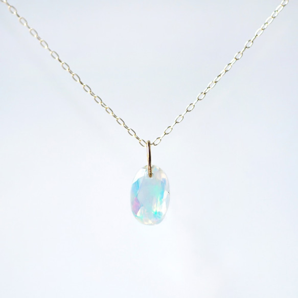 K10 40cm Necklace with Opal 第6張的照片