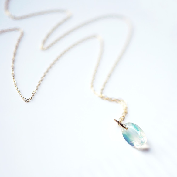 K10 40cm Necklace with Opal 第9張的照片