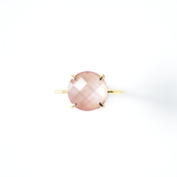 Silver925 K18gold coating ring with Pink shell 第1張的照片