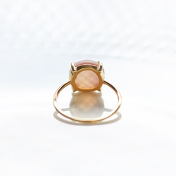 Silver925 K18gold coating ring with Pink shell 第9張的照片