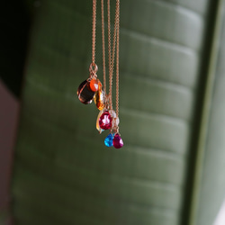 訳ありお得！★サージカルステンレスネックレス・宝石チャーム3つセット！ 6枚目の画像