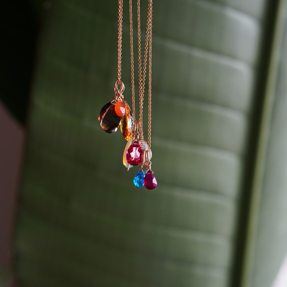 訳ありお得！★サージカルステンレスネックレス・宝石チャーム3つセット！ 6枚目の画像