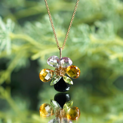 由黃水晶和三種石英製成的 Viola 項鍊 ~Viola 第2張的照片