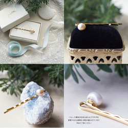 S碼★巴洛克淡水珍珠單髮夾～Lucilla 第4張的照片