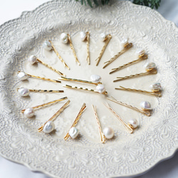 S碼★巴洛克淡水珍珠單髮夾～Lucilla 第6張的照片