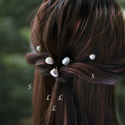 S碼★巴洛克淡水珍珠單髮夾～Lucilla 第8張的照片