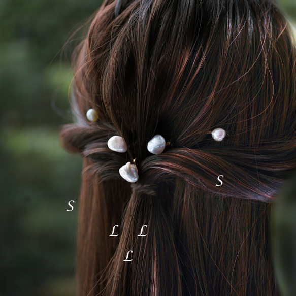 S碼★巴洛克淡水珍珠單髮夾～Lucilla 第8張的照片