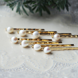 S碼★巴洛克淡水珍珠單髮夾～Lucilla 第9張的照片