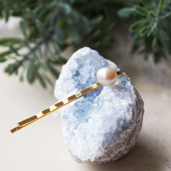 S碼★巴洛克淡水珍珠單髮夾～Lucilla 第11張的照片