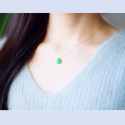 14KGF 40cm Neckrace with Jade/dyed. 第4張的照片