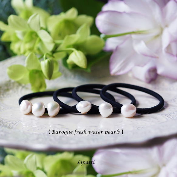 高品質大號巴洛克珍珠髮圈 - Agnes 第5張的照片