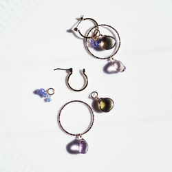 8WAY ★ 紫黃晶和煙熏石英圈形耳環 ~ Imelda 第6張的照片