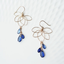 K18 pierced earring with Kyanite. 第1張的照片