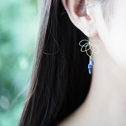 K18 pierced earring with Kyanite. 第4張的照片