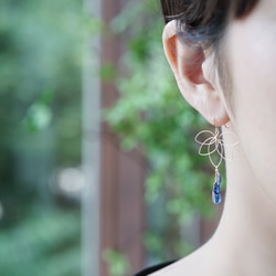 K18 pierced earring with Kyanite. 第8張的照片