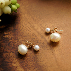 珍珠和珍珠耳扣耳釘耳環　～Hana 第4張的照片