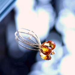 K10 pierced earring with Citrine. 第2張的照片