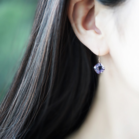 K18 Pierced earring with Amethyst 第3張的照片