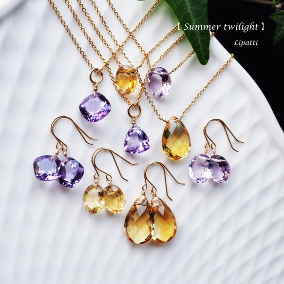 K18 Pierced earring with Amethyst 第5張的照片