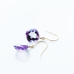 K18 Pierced earring with Amethyst 第9張的照片