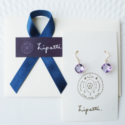 K18 Pierced earring with Amethyst 第10張的照片