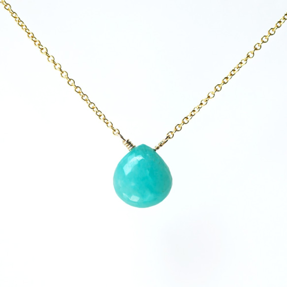 14KGF 40cm Necklace with Amazonite 第5張的照片