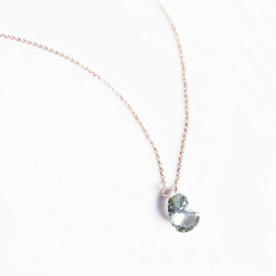 14KGF Neckrace with Green Amethyst 第7張的照片