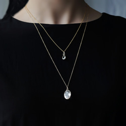 14KGF 60cm+5cm Necklace with Crystal quartz 第8張的照片