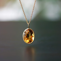 14KGF 50cm Necklace with Citrine. 第2張的照片