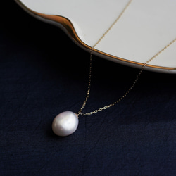 K10 40cm Necklace with Fresh water pearl 第9張的照片