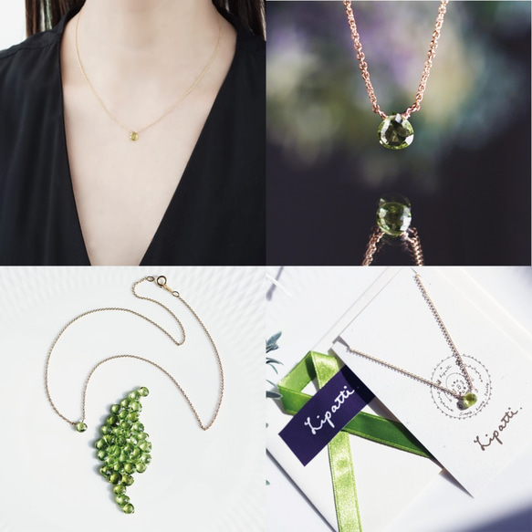 14KGF 40cm Necklace with Peridot. 第4張的照片